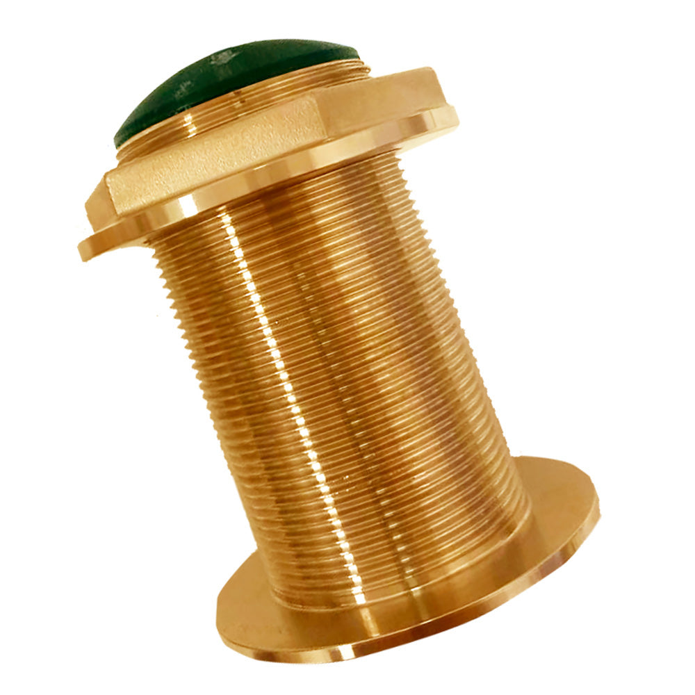 Echonautics Bronze LowProfile ThruHull HighFrequency CHIRP Transducer 600W 12 Tilt 130210kHz BT70H60012