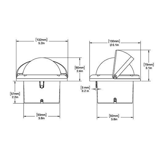 Ritchie SS1002 SuperSport Compass Flush Mount Black SS1002