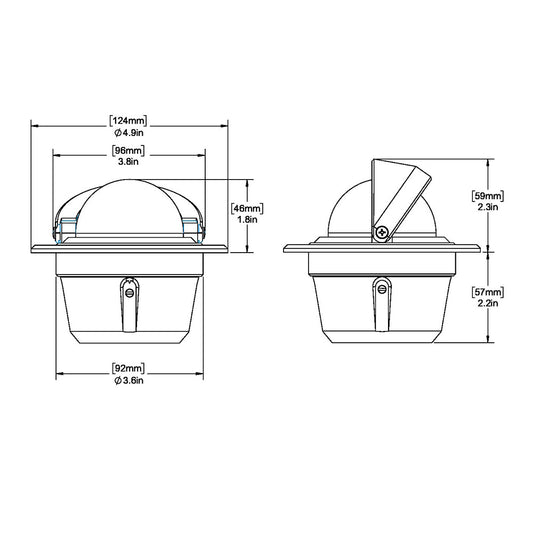 Ritchie F50W Explorer Compass Flush Mount White F50W