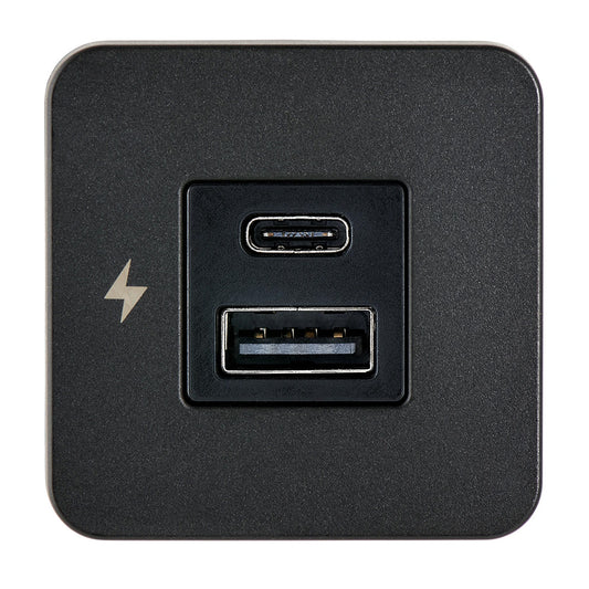Scanstrut TILE USBAUSBC Interior Charging Socket 1224V Black Bezel SCTILE10