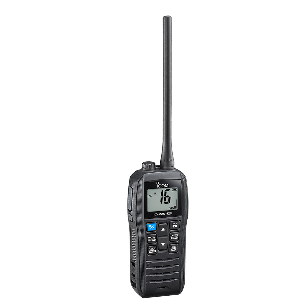 Icom M25 EVO Handheld VHF Radio Black M25 EVO BLACK 61 USA
