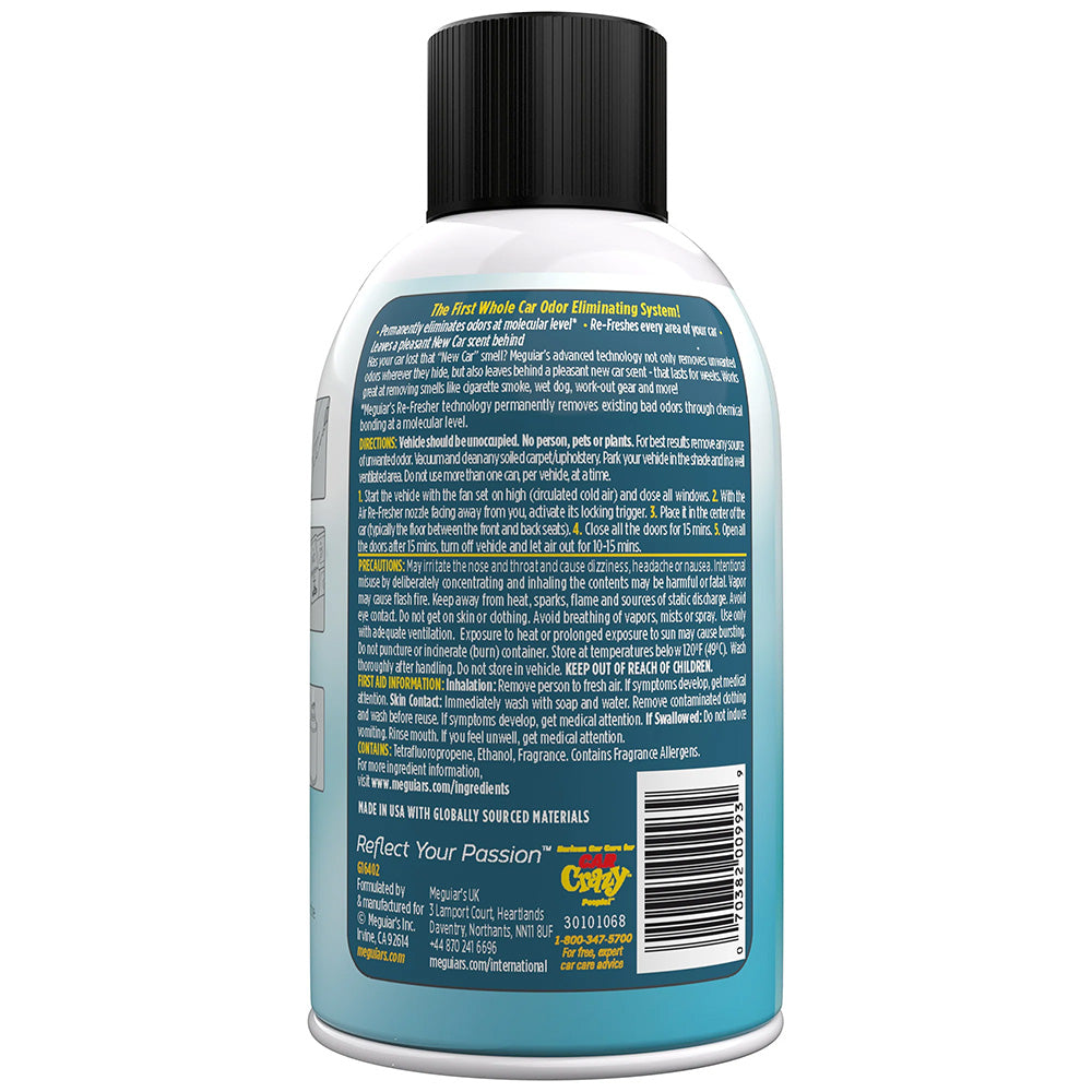 Meguiars Whole Car Air Refresher Odor Eliminator New Car Scent G16402