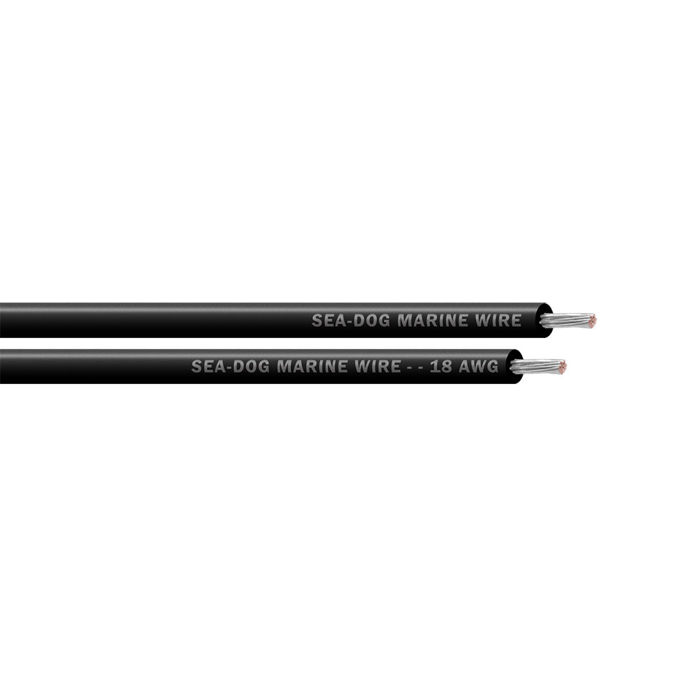 SeaDog 18 AWG Black Primary Wire 500 8018017