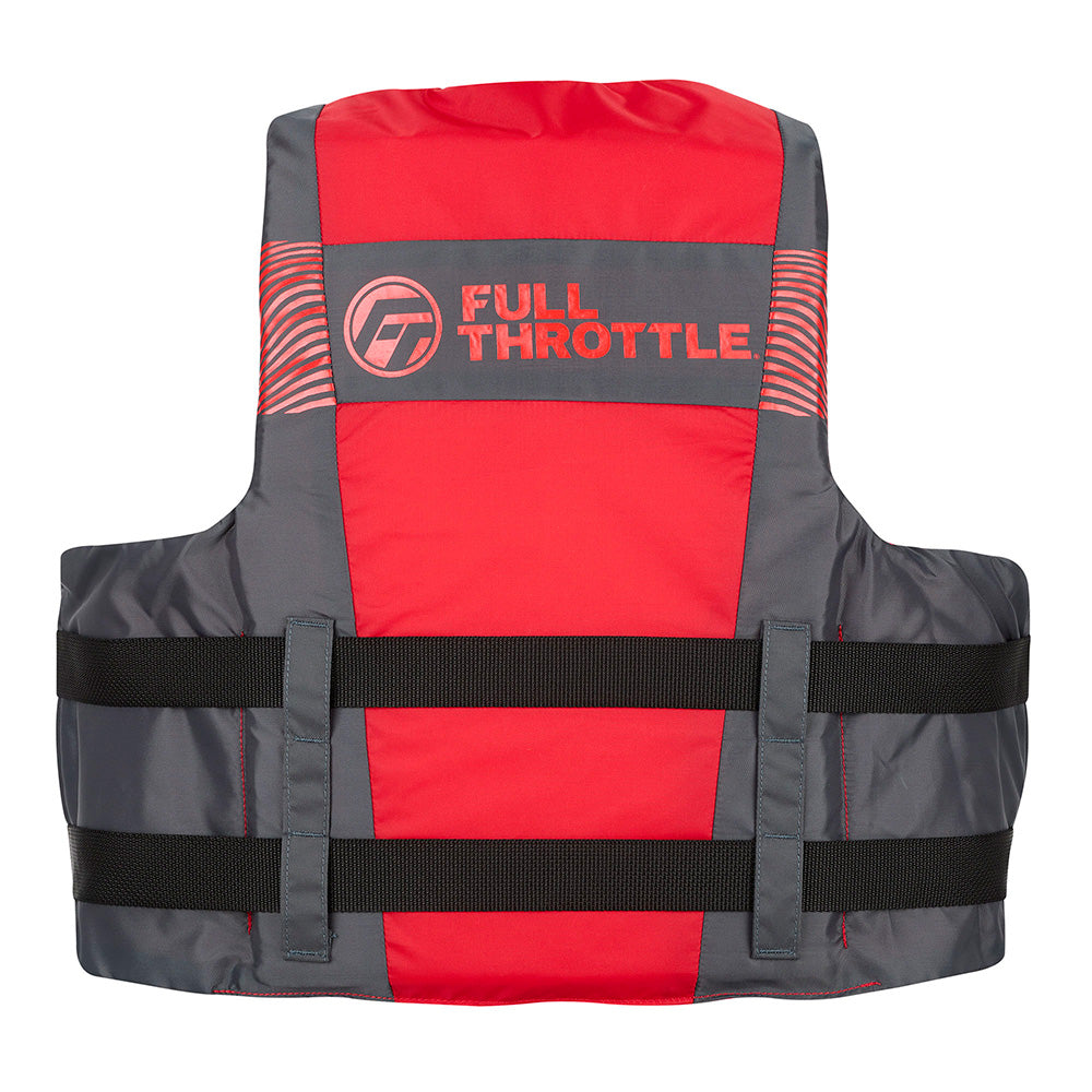 Full Throttle Adult Nylon Life Jacket 2X4X RedBlack 11220010008026