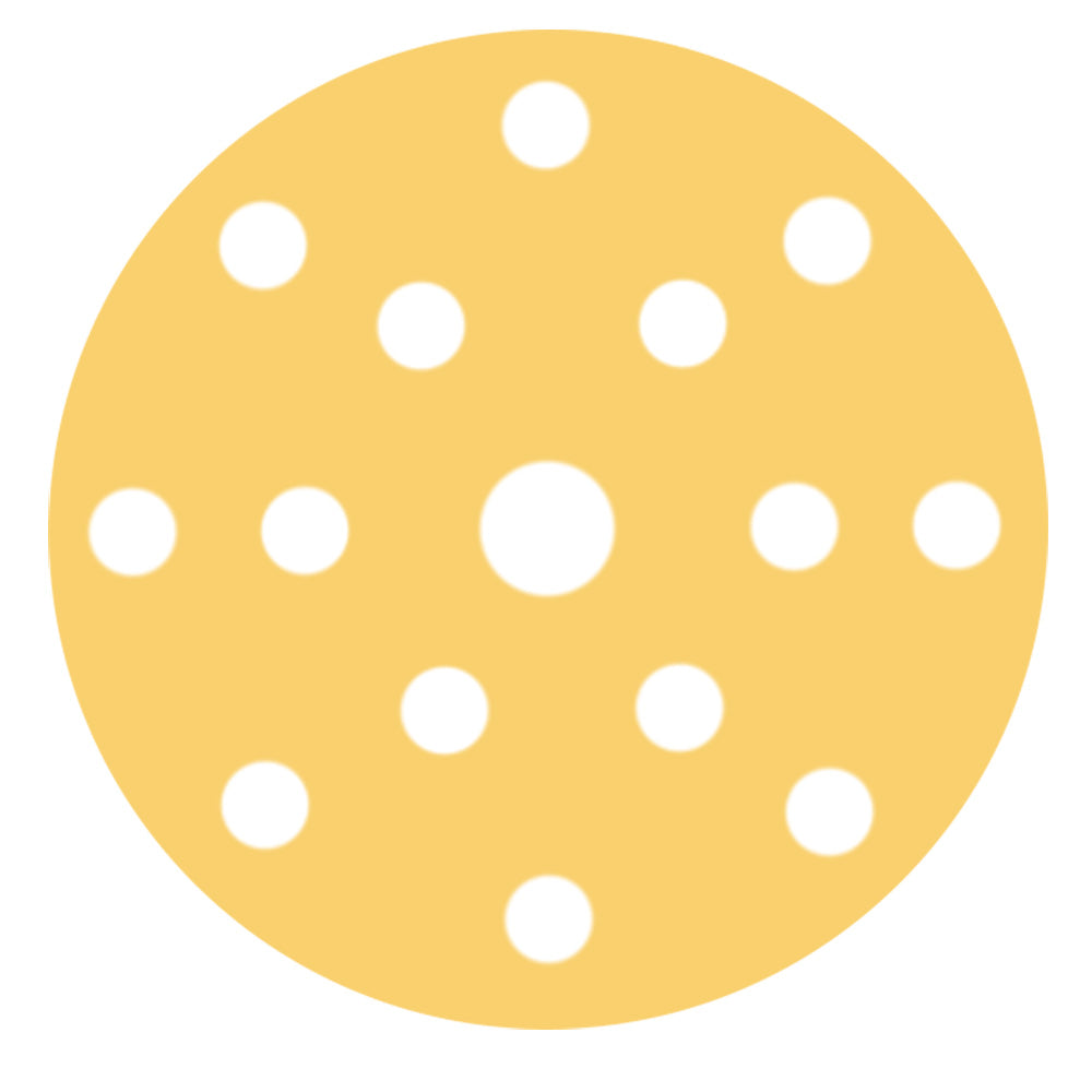 RUPES MULTIPURPOSE Paper Abrasive Discs 150mm 6 15 Holes P120 Grit Box of 100pcs 945PD120