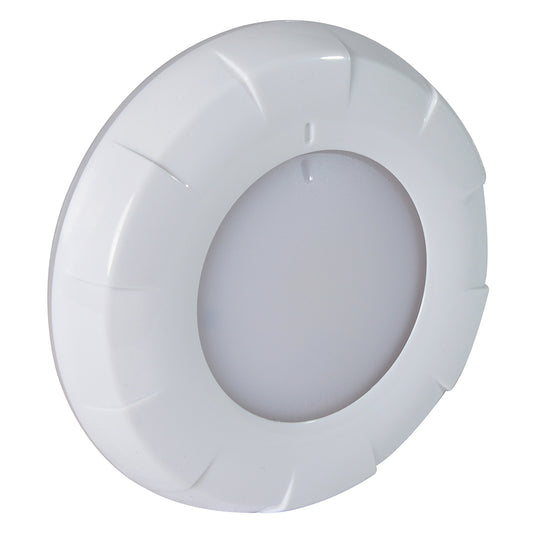 Lumitec Aurora LED Dome Light White Finish WhiteBlue Dimming 101075