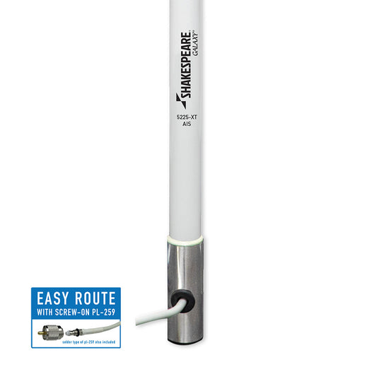 Shakespeare AIS 8 Galaxy AIS Antenna 6dB Gain Stainless Steel Ferrule 5225AIS