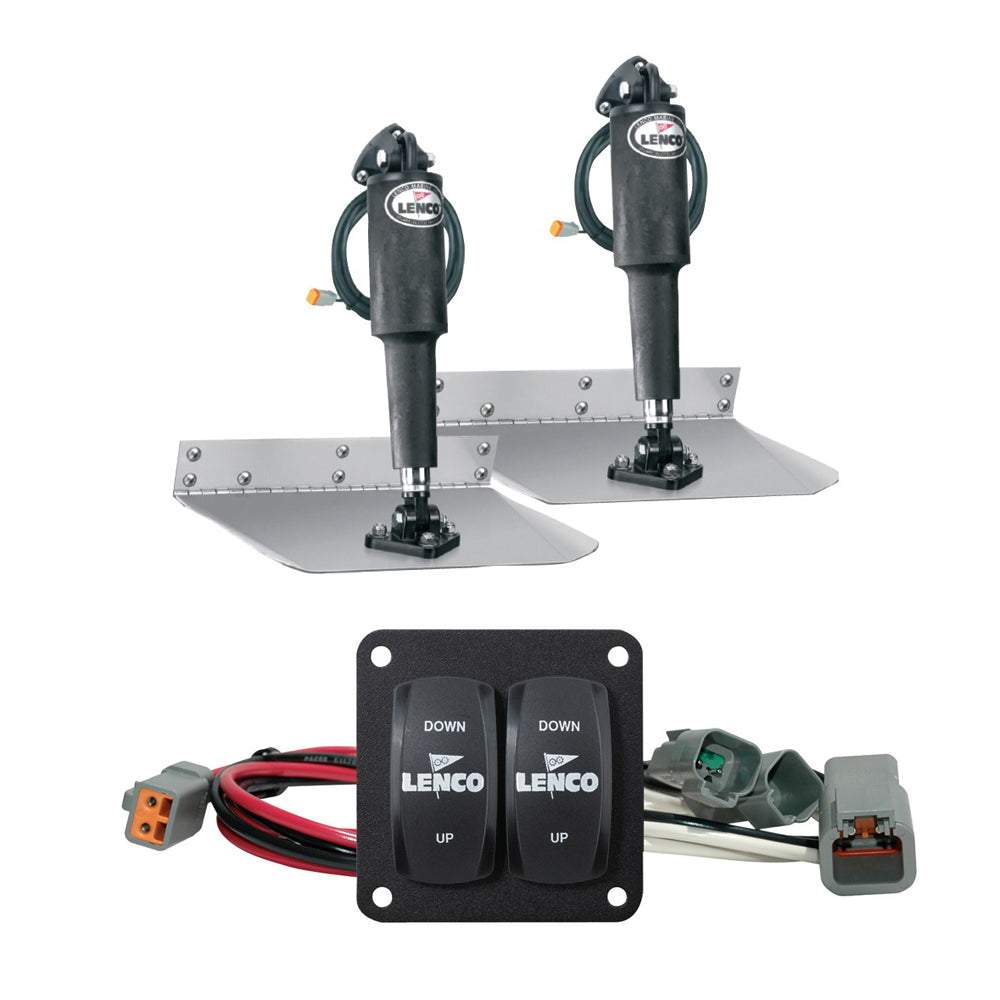 Lenco 9 x 12 Standard Trim Tab Kit wDouble Rocker Switch 15101104