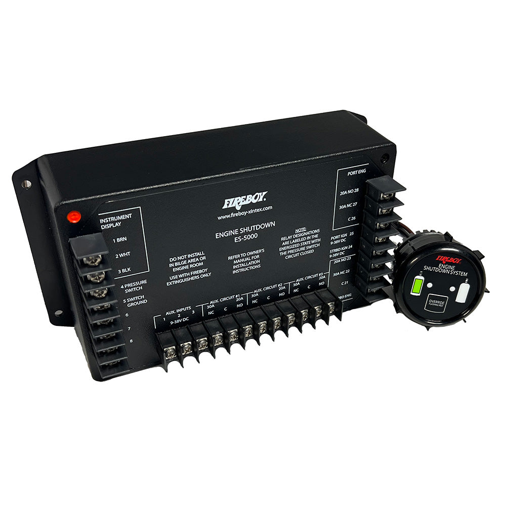 FireboyXintex Engine Shutdown 5 Circuit w20A Relays Round Display ES500001