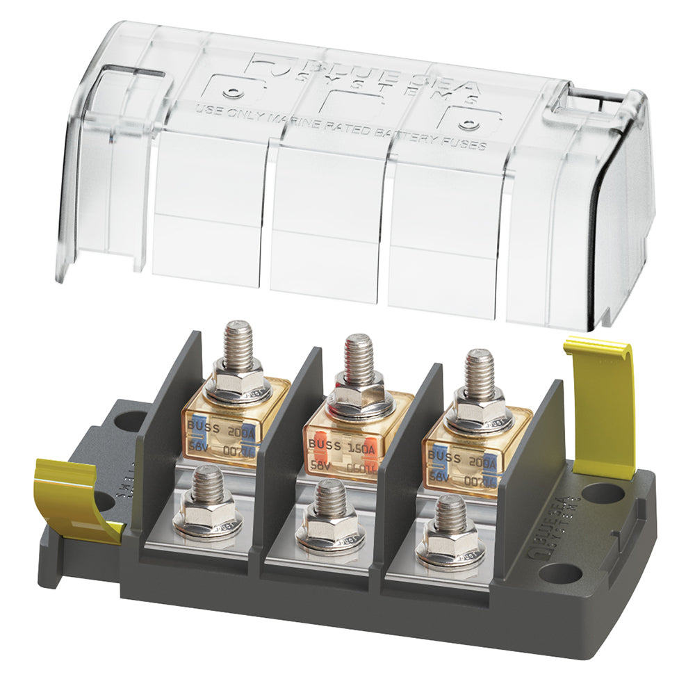 Blue Sea 5194 MRBF Surface Mount 3 Circuit Fuse Block Independent Source 5194