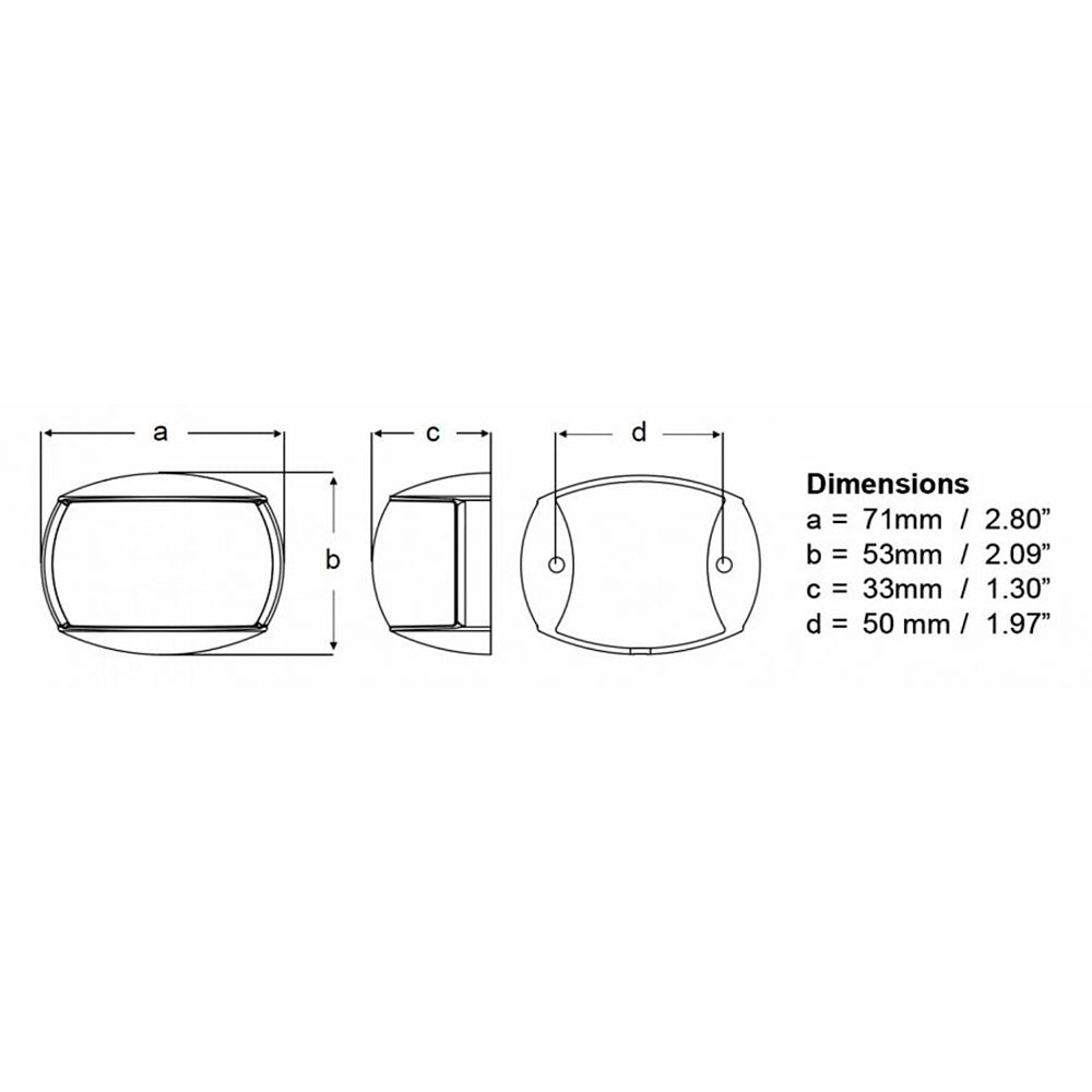 Hella Marine NaviLED Port Starboard Pair 2nm Colored LensWhite Housing 980520811
