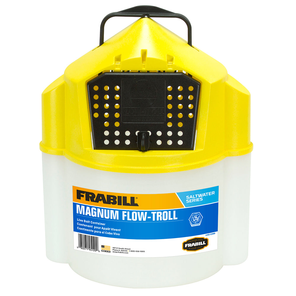 Frabill Magnum Flow Troll Shrimp Bucket 10 Quart 451205