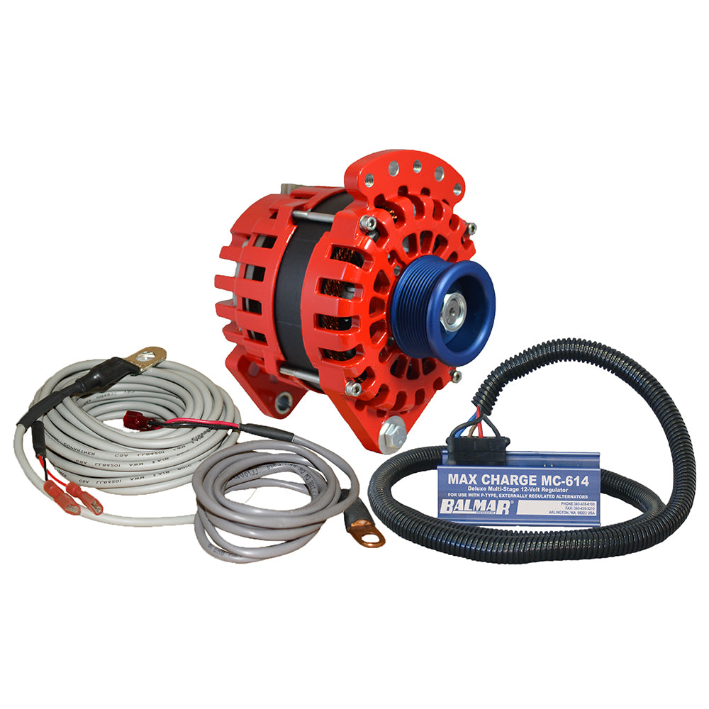 Balmar Alternator 315 Dual Foot Saddle J10 Serpentine Pulley Regulator Temp Sensor 170A Kit 12V XTDF170J10KIT