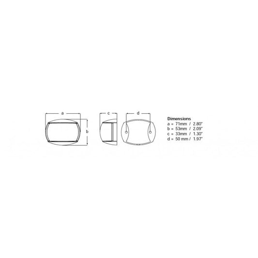 Hella Marine NaviLED Compact 2nm Towing Navigation Lamp Black Shroud 980520601