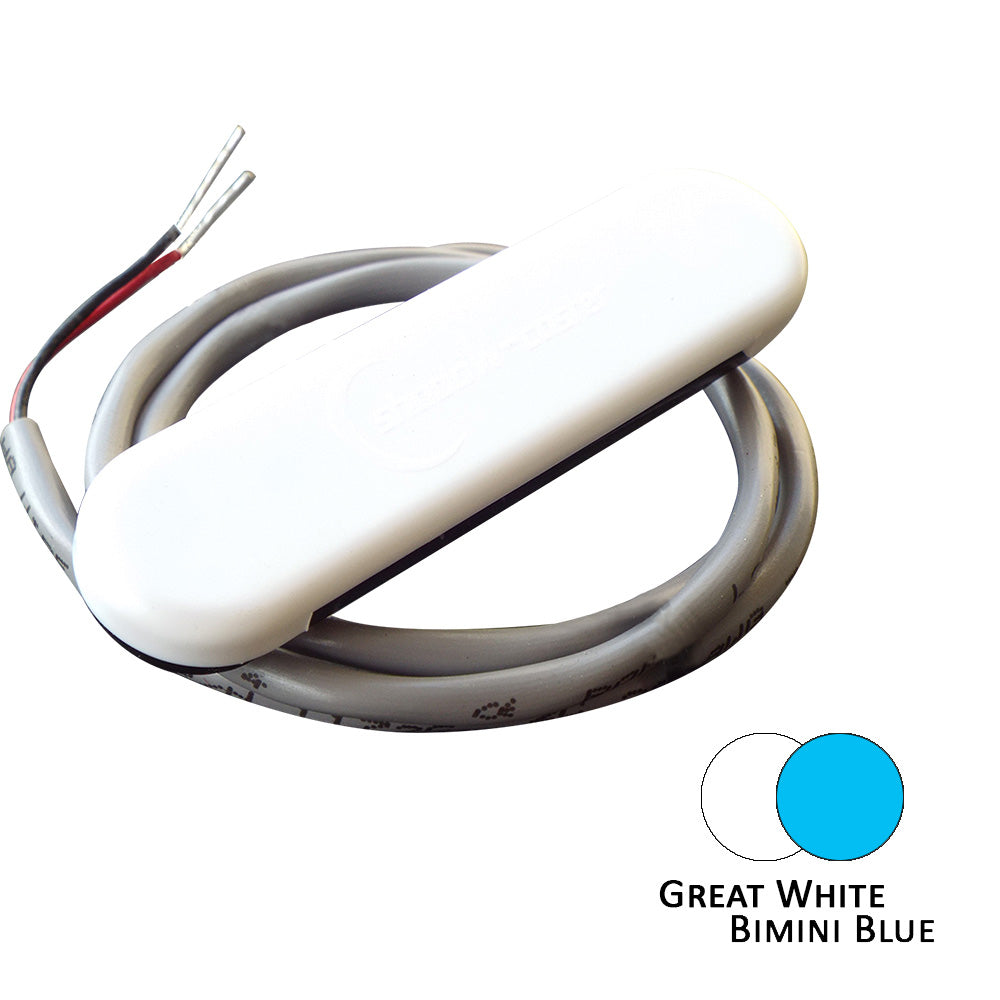 ShadowCaster Dual Color Courtesy Light w2 Lead Wire White Abs Cover Great WhiteBimini Blue SCMCLBBGW