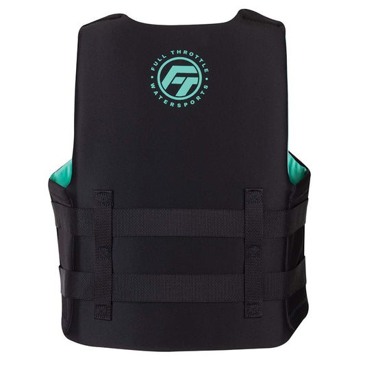 Full Throttle Adult RapidDry Life Jacket SM AquaBlack 14210050503022