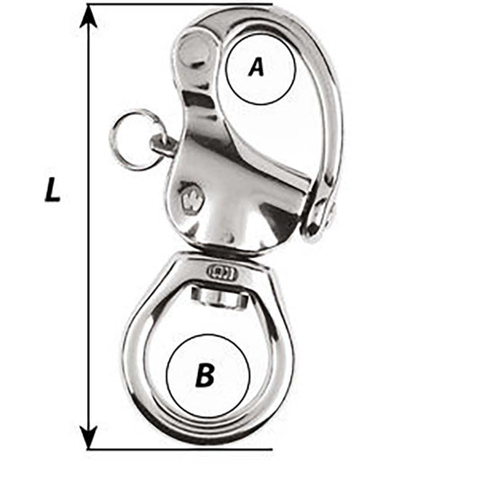 Wichard HR Snap Shackle Large Bail Length 80mm 2373W