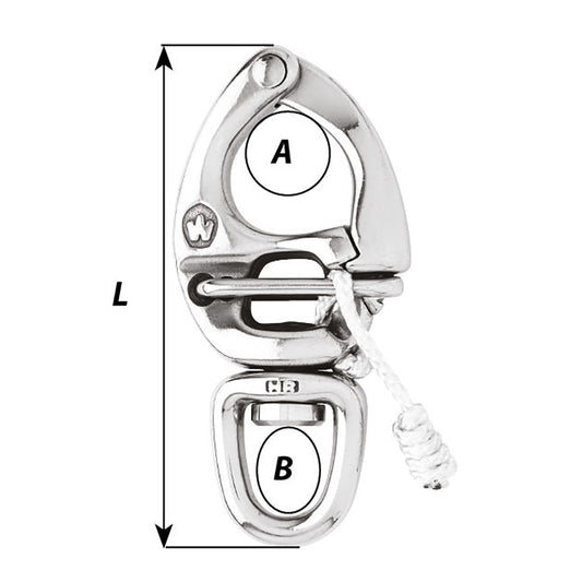 Wichard HR Quick Release Snap Shackle wSwivel Eye Length 234 2673W