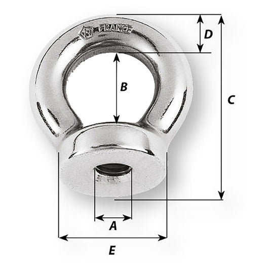 Wichard 38 Eye Nut 1316 Diameter 6351W