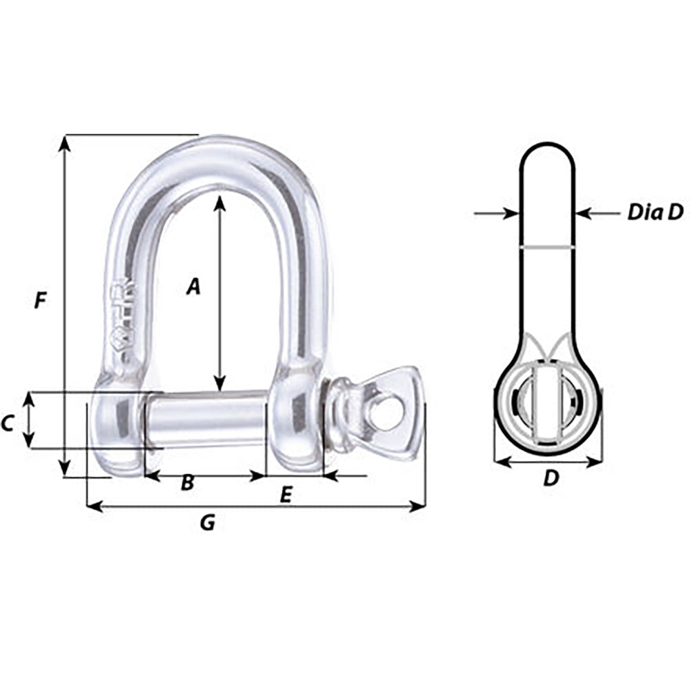 Wichard HR D Shackle Diameter 2564 11205W