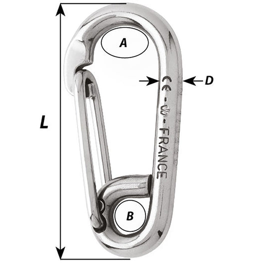 Wichard Symmetric Carbin Hook 120mm Length 1532 2317W