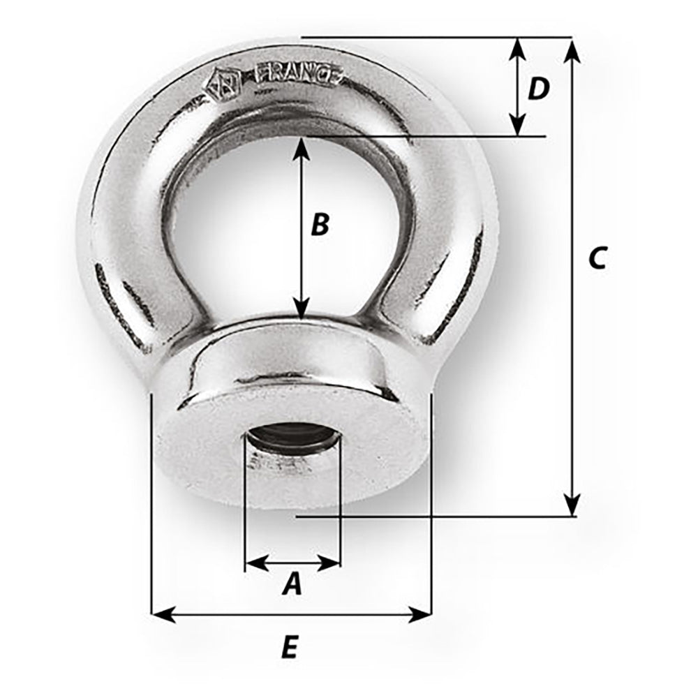 Wichard 12mm Eye Nut Thread M16 x 200mm 6368W