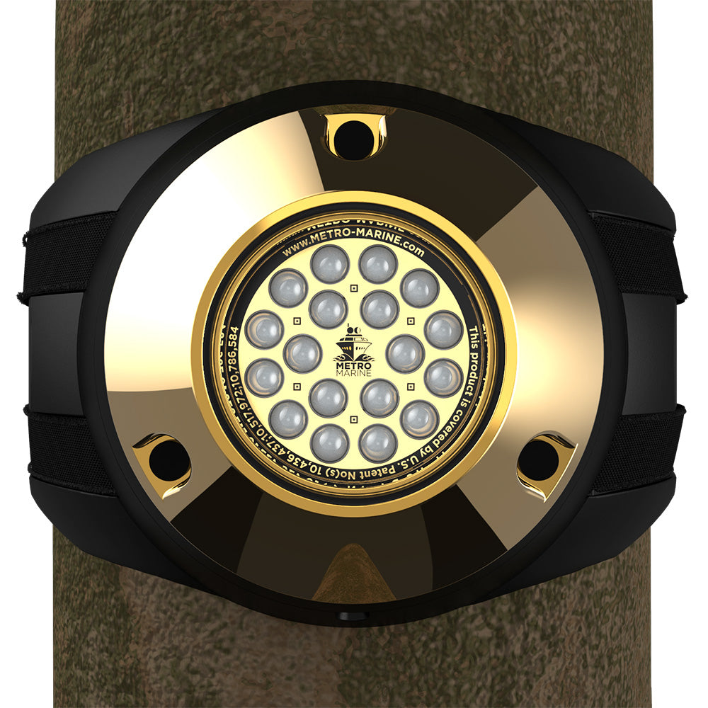 Metro Marine HighOutput Piling Mount Underwater Light wIntelligent Monochromatic LEDs  Green 45 Beam FPMR1G345
