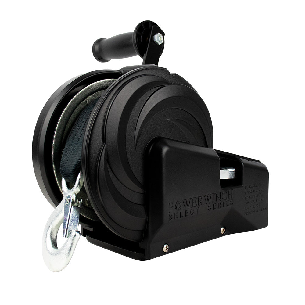 Powerwinch Select Series Winch 2000lb 2 Speed 8 Crank Arm  Carbon Black 21400W20008BR