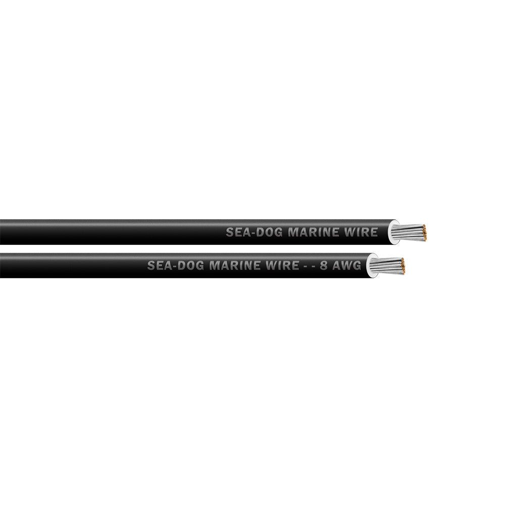 SeaDog 8 AWG Black Primary Wire  100 8008012