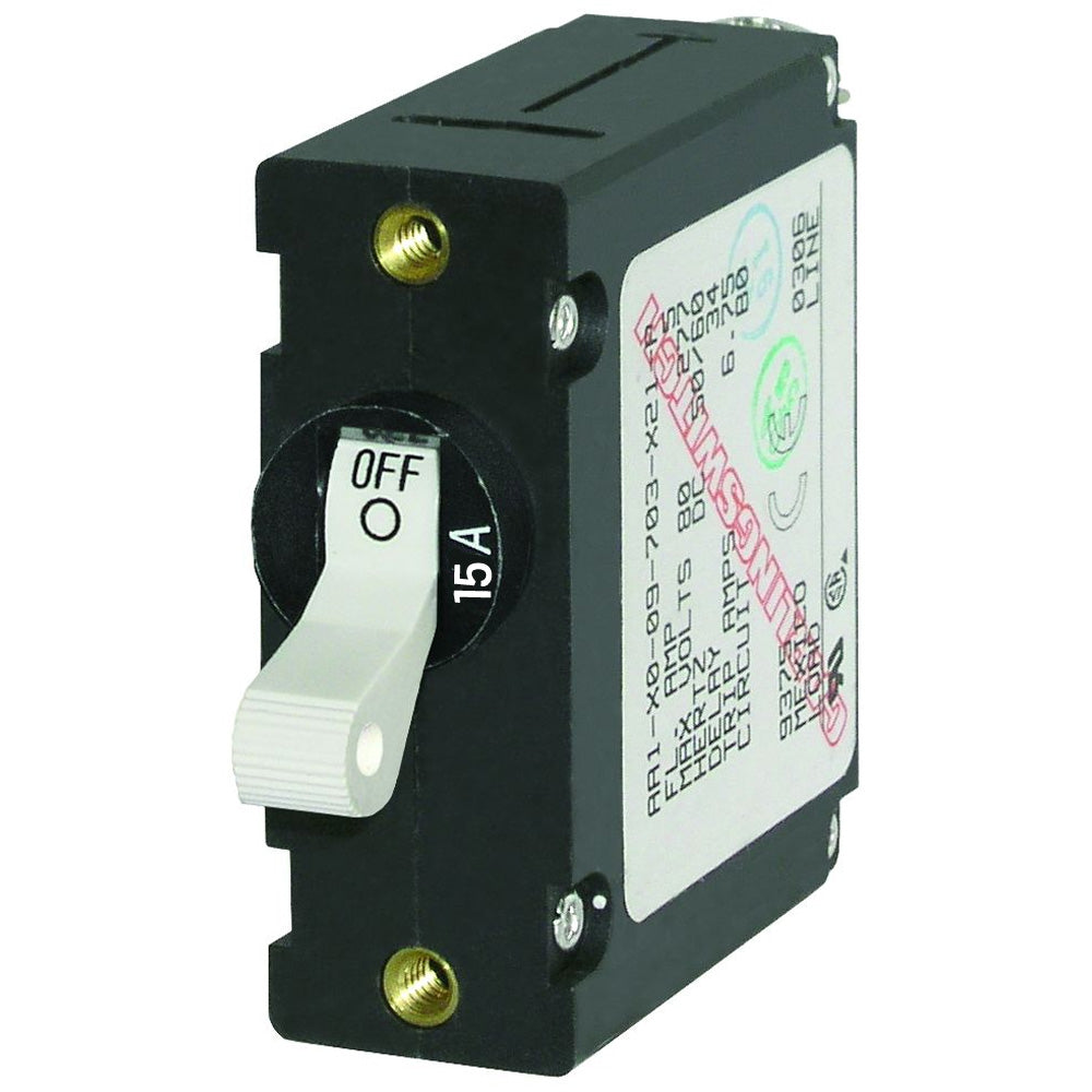 Blue Sea 7210 ACDC Single Pole Magnetic World Circuit Breaker  15AMP 7210