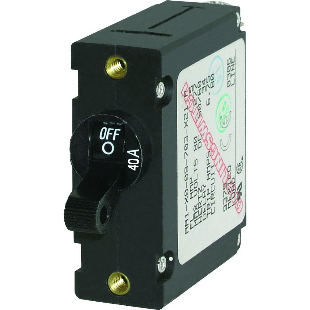 Blue Sea 7224 AC  DC Single Pole Magnetic World Circuit Breaker    40 Amp 7224