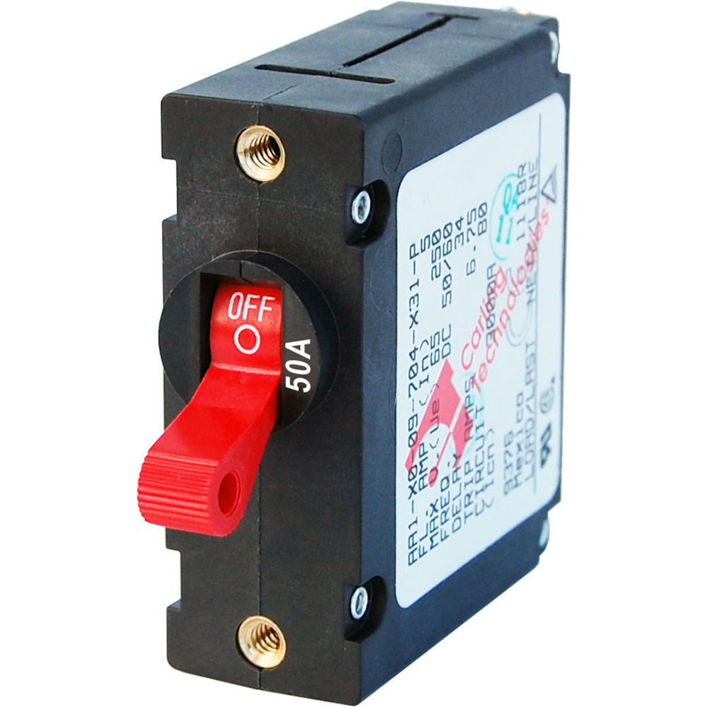 Blue Sea 7229 AC  DC Single Pole Magnetic World Circuit Breaker    50 Amp 7229