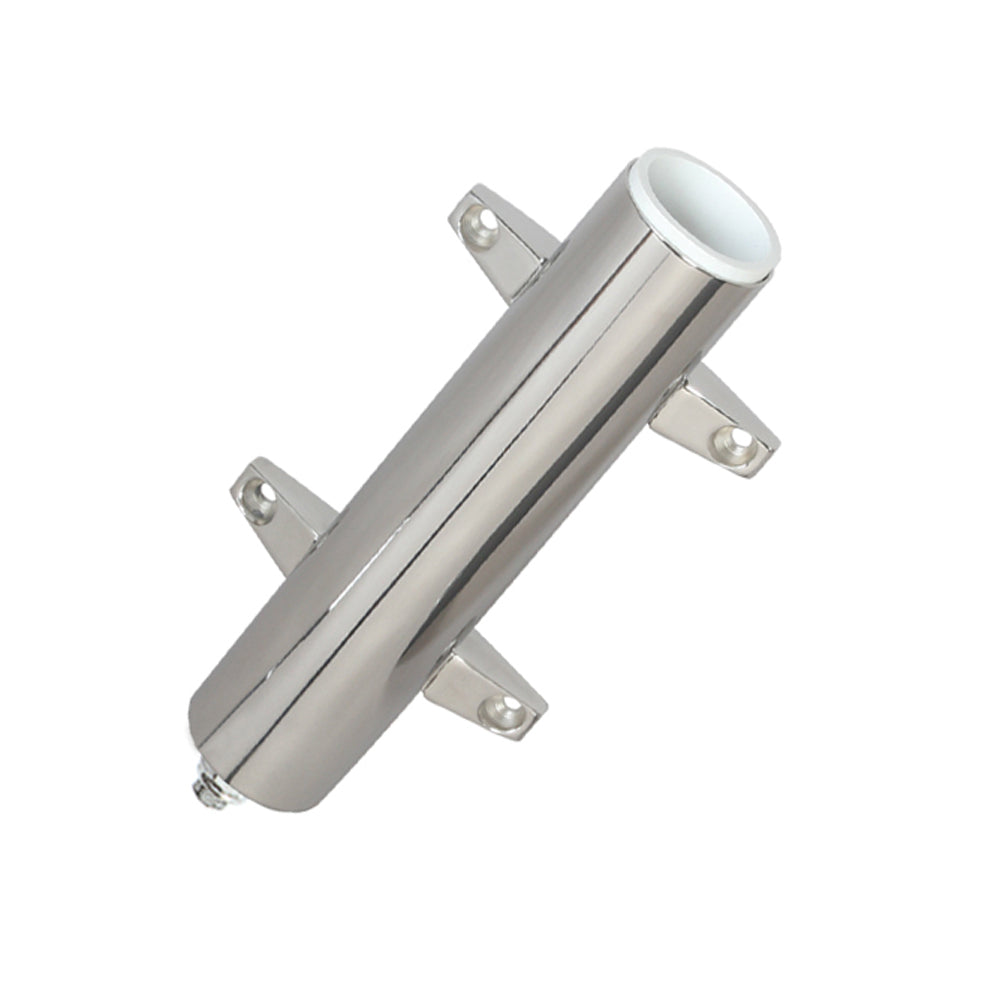 Lees Stainless Steel Heavy Duty Bulkhead Mount wSwivel Base  225 OD X 105 Tube RH570