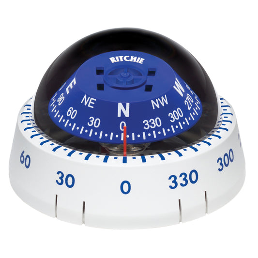 Ritchie XP99W Kayaker Compass  Surface Mount  White XP99W