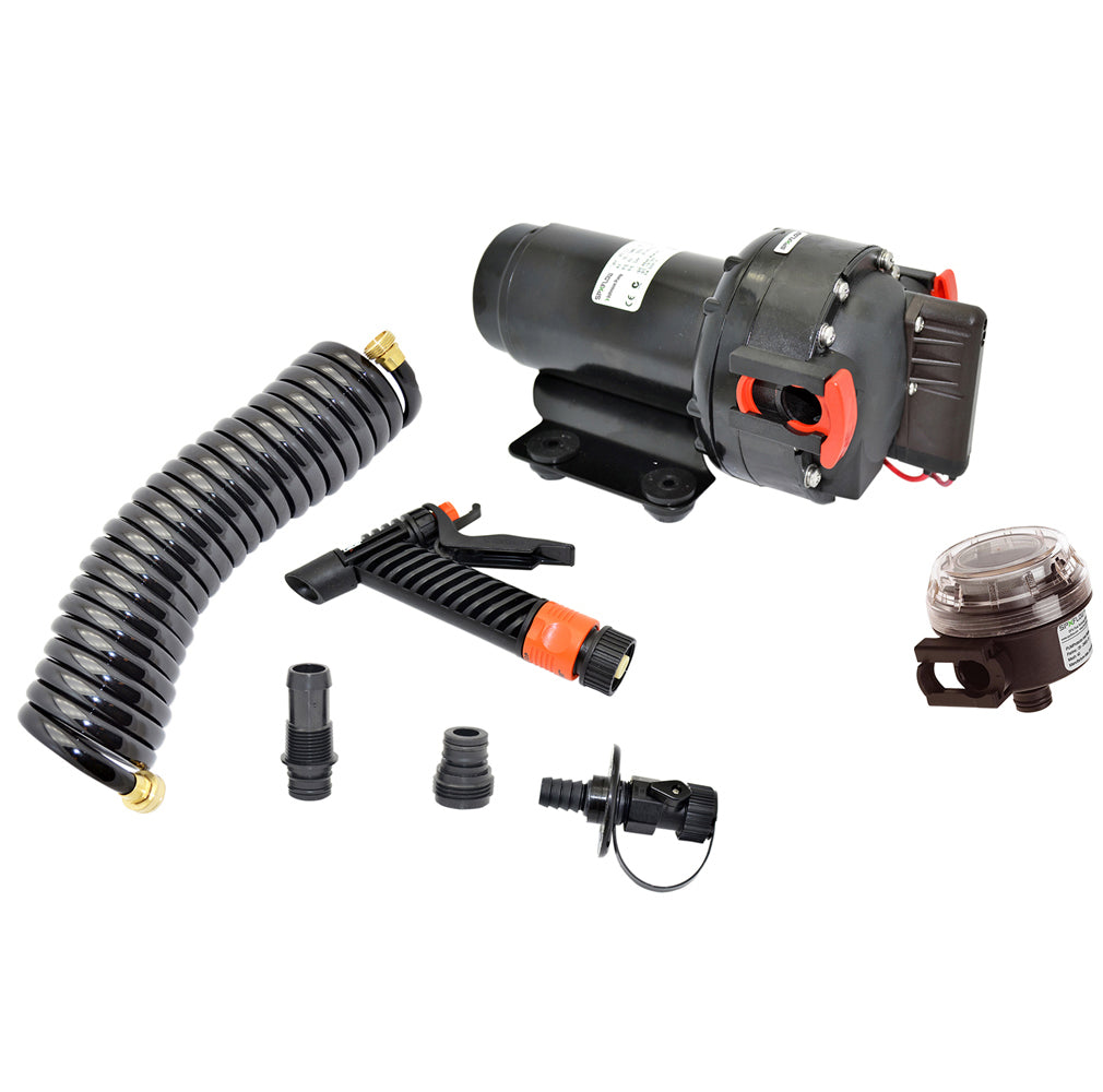 Johnson Pump 52 GPM Aqua Jet Washdown Pump Kit wHose  24V 6453424