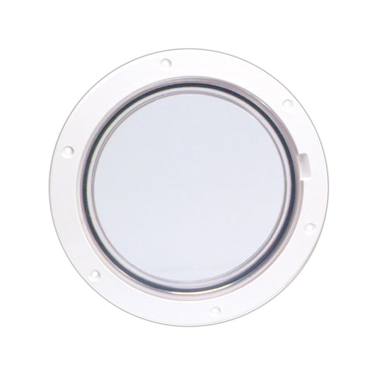 Beckson 6 Clear Center PryOut Deck Plate  White DP61WC