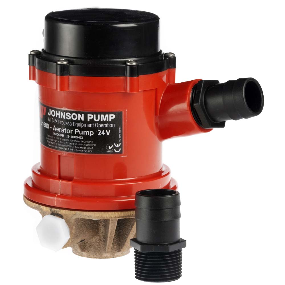 Johnson Pump Pro Series 1600GPH Tournament LivewellBaitwell Pump  24V 16004B24