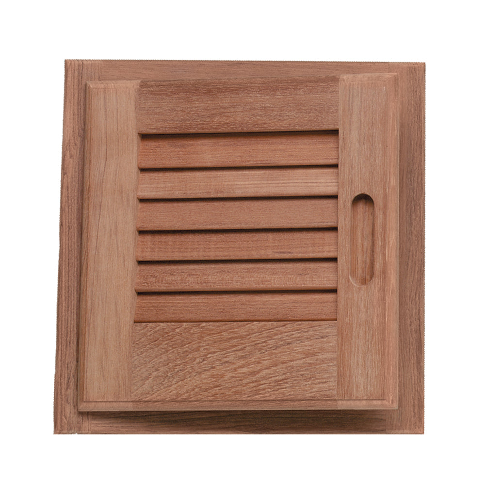 Whitecap Teak Louvered Door  Frame  Left Hand  12 x 12 60721