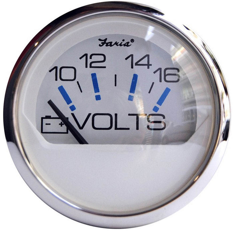 Faria Chesapeake White SS 2 Voltmeter 1016 VDC 13805