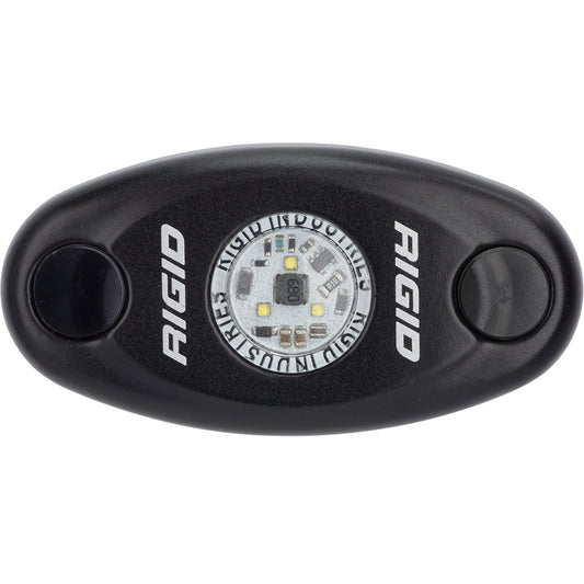 RIGID Industries ASeries Black Low Power LED Light  Single  Red 480043