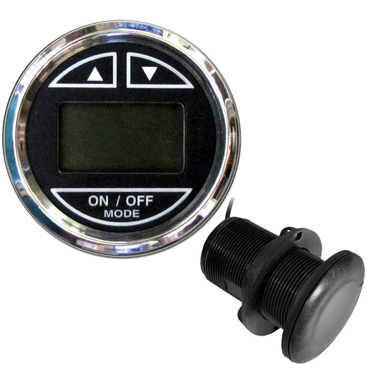 Faria Chesapeake Black 2 Depth Sounder wThruHull Transducer 13795