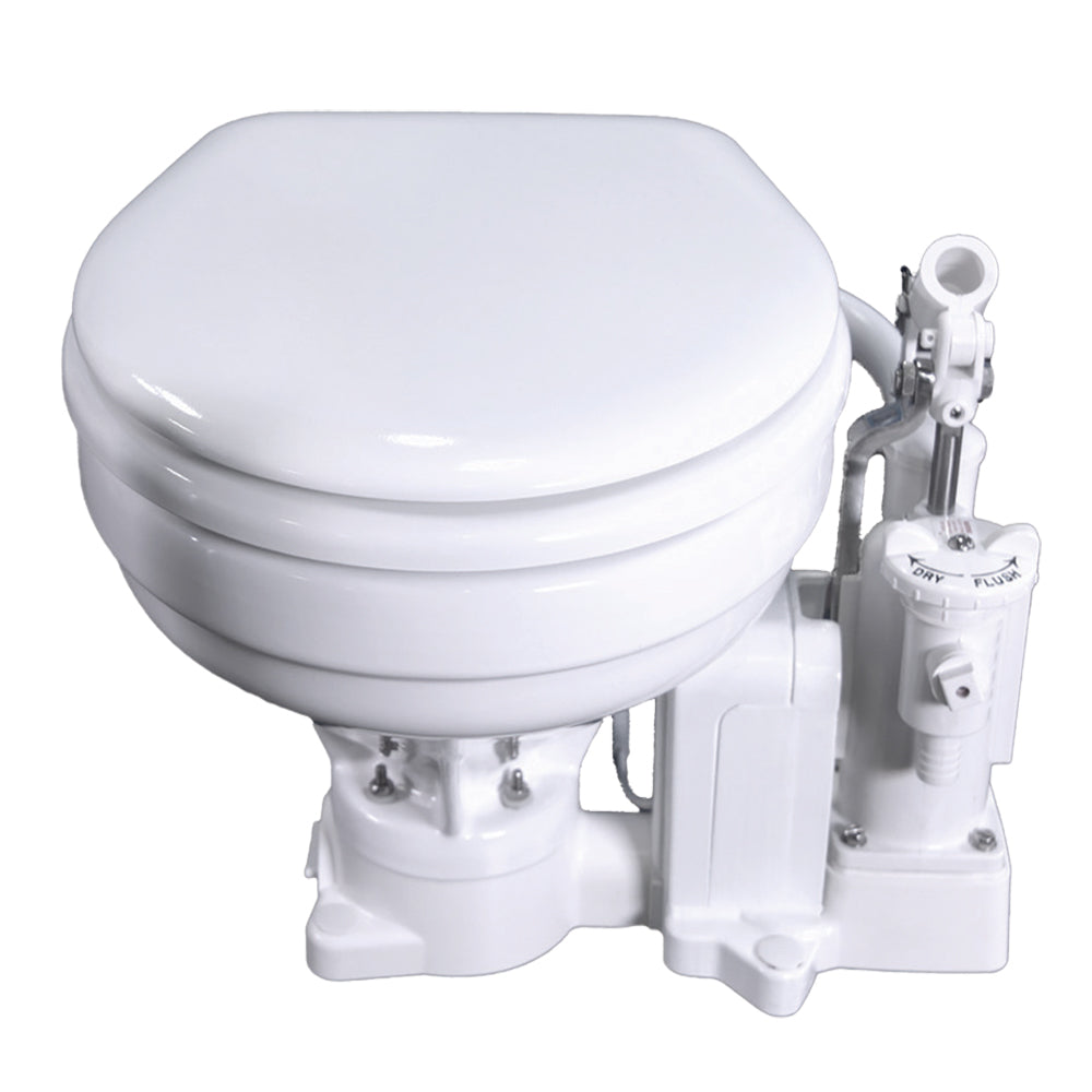 Raritan PH PowerFlush ElectricManual Toilet  Marine Size  12v  White P101E12