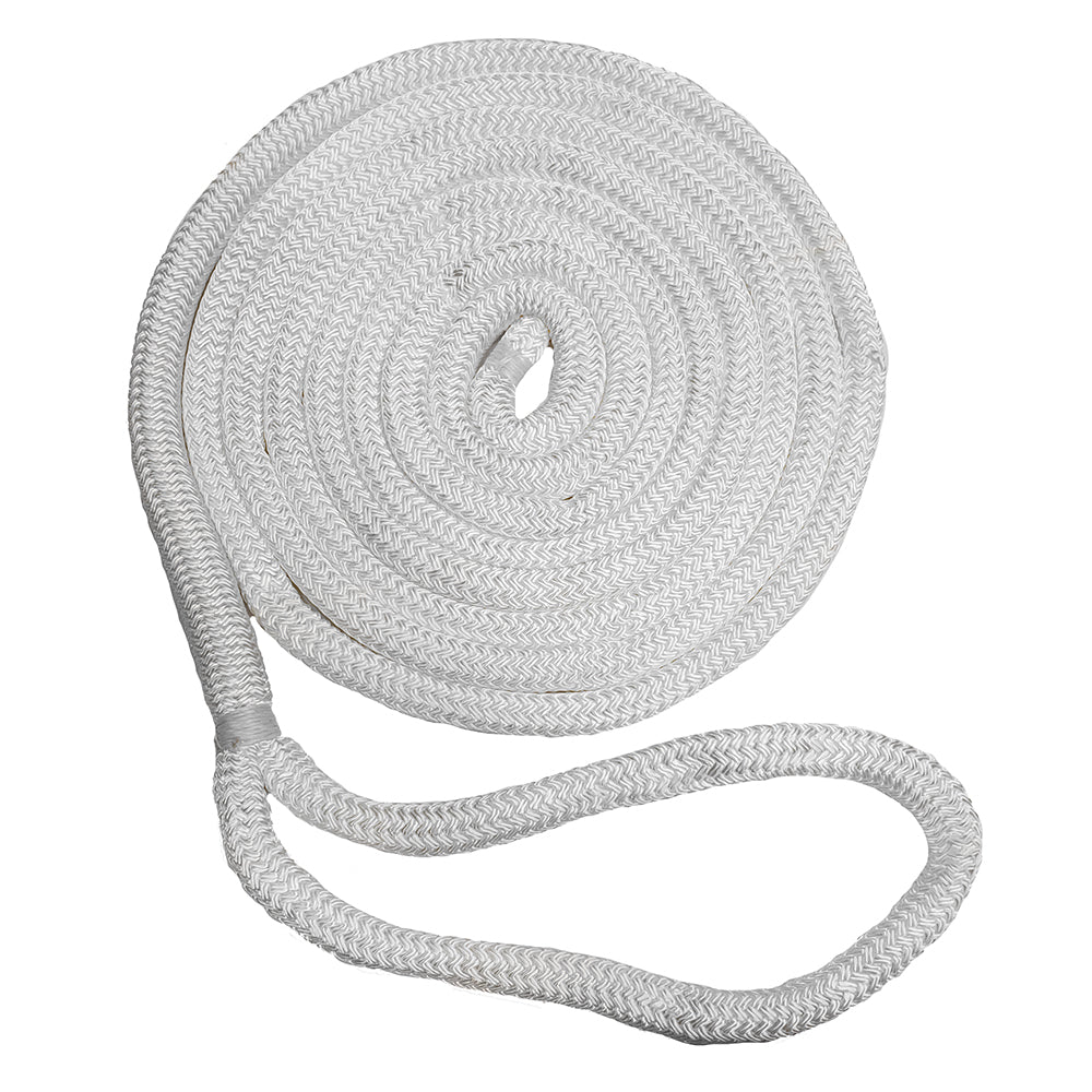 New England Ropes 34 Double Braid Dock Line  White  25 C50502400025