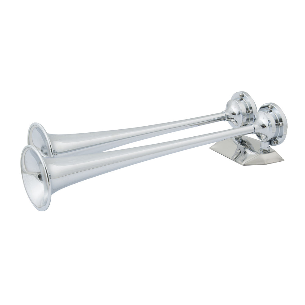 Marinco 12V Chrome Plated Dual Trumpet Air Horn 10106