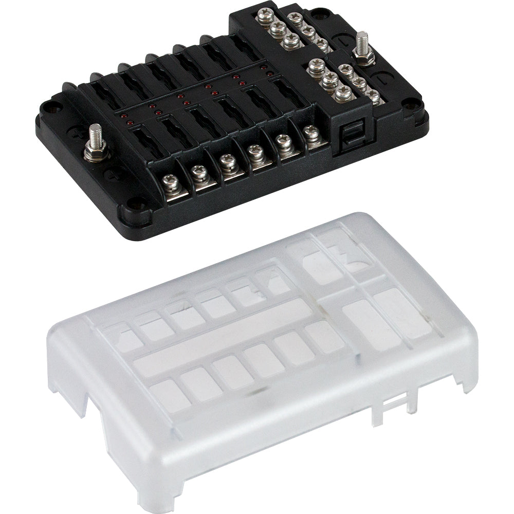 SeaDog Blade Style LED Indicator Fuse Block wNegative Bus Bar  12 Circuit 4451881