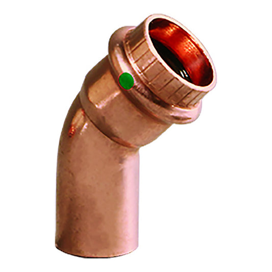 Viega ProPress 112  45 Copper Elbow  StreetPress Connection  Smart Connect Technology 77068