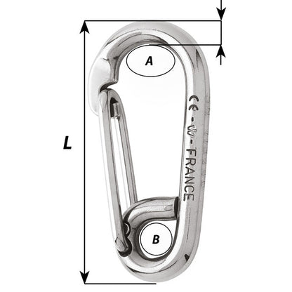 Wichard Symmetric Carbin Hook  120mm Length  1532 2317W