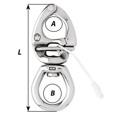 Wichard HR Quick Release Snap Shackle With Large Bail  90mm Length  33564 2774W