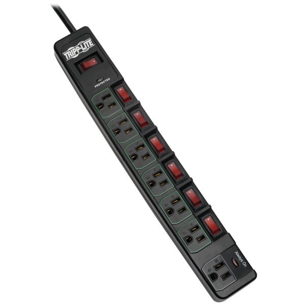 6FT 7OUT 1080J SURGE BLK