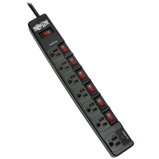 6FT 7OUT 1080J SURGE BLK